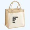 Cotton Pocket Jute Midi Tote Thumbnail