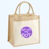 Cotton Pocket Jute Midi Tote Thumbnail