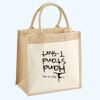 Cotton Pocket Jute Midi Tote Thumbnail