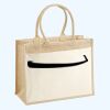 Cotton Pocket Jute Shopper Thumbnail