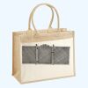 Cotton Pocket Jute Shopper Thumbnail