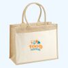 Cotton Pocket Jute Shopper Thumbnail