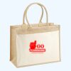 Cotton Pocket Jute Shopper Thumbnail