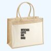 Cotton Pocket Jute Shopper Thumbnail